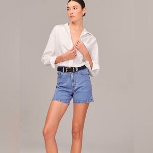 ABERCROMBIE & FITCH The Dad Short High Rise Denim Jean Shorts, Size: 2/26